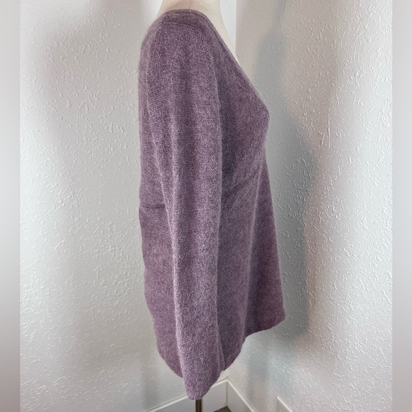 Garnet Hill Alpaca Wool Blend V-Neck Sweater - Picture 2 of 5